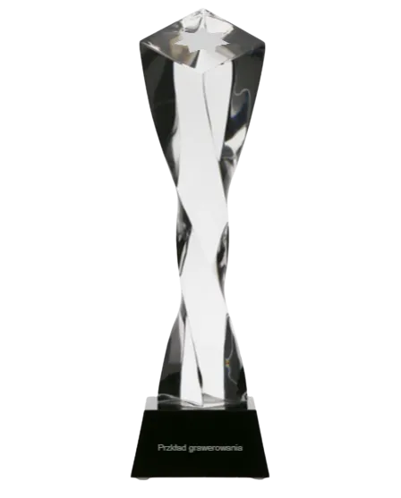 Statuetka dla partnera biznesowego z eleganckim mlecznym grawerem C060