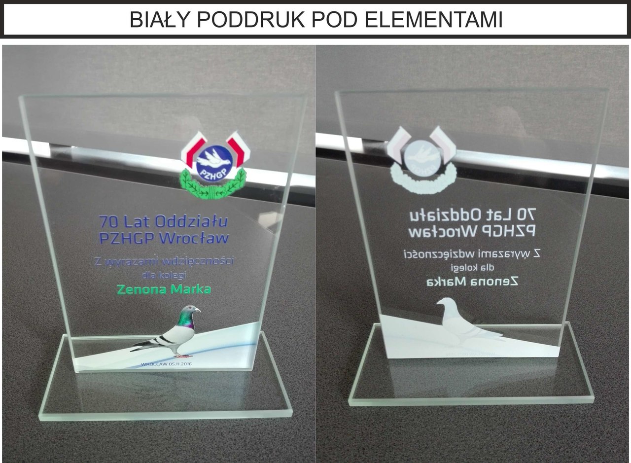 Nadruk z poddrukiem pod grafiką